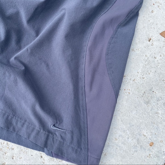 Nike Dri Fit Gray Running Workout Shorts - Picture 2 of 5